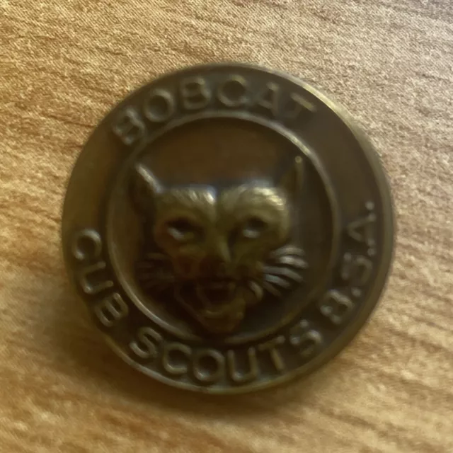 Scout Metal Badge. Bobcat U.S.A.