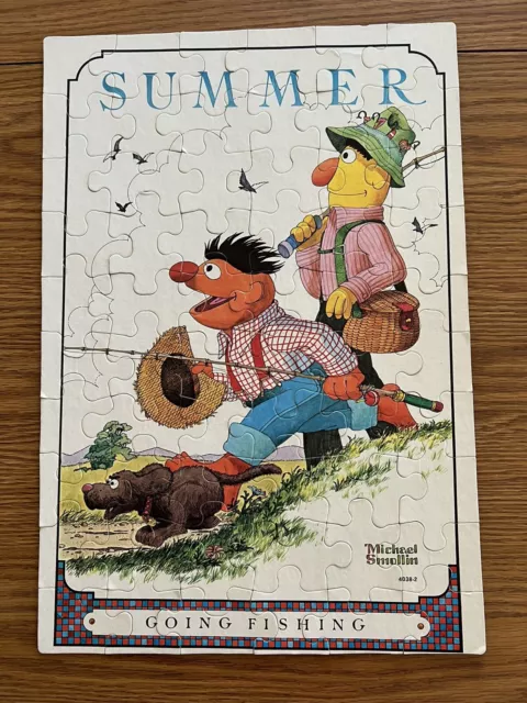 VINTAGE MILTON BRADLEY Sesame Street Ernie & Bert Going Fishing 60 Piece  Puzzle £9.53 - PicClick UK