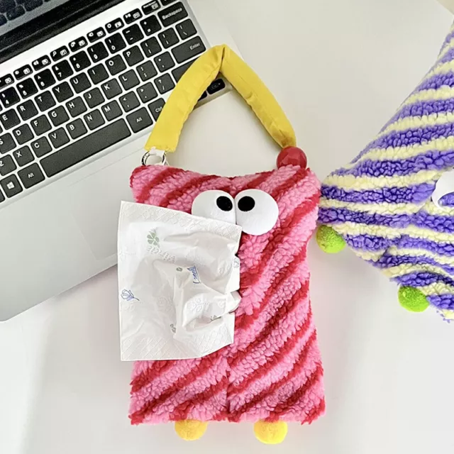 Cartoon Big-Eyed Monster Tissue Box Home Office Car Hanging Paper Napkin Holder