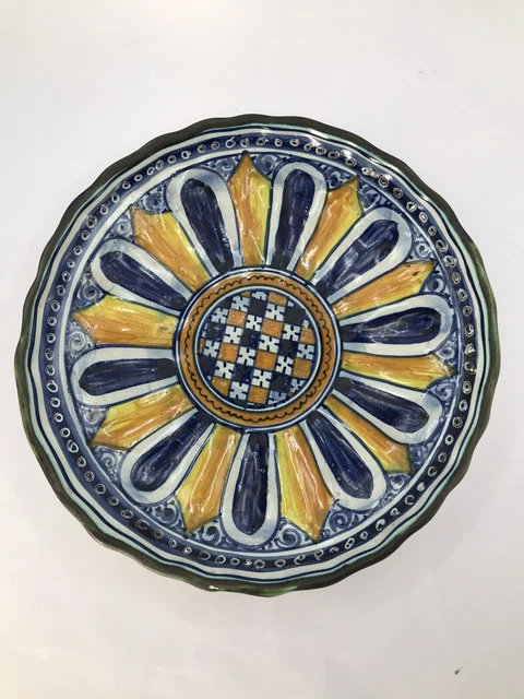 Italian SANDRO GOZZI Ceramiche Hand Painted Italy Art Pottery Dish Bowl Plate 7”
