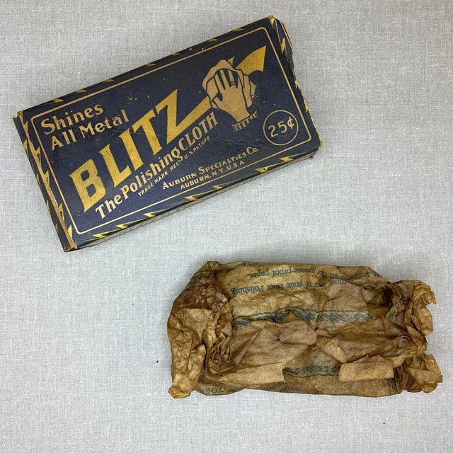 Vintage 1920's Blintz The Polishing Cloth Shines All Metal Auburn Specialties