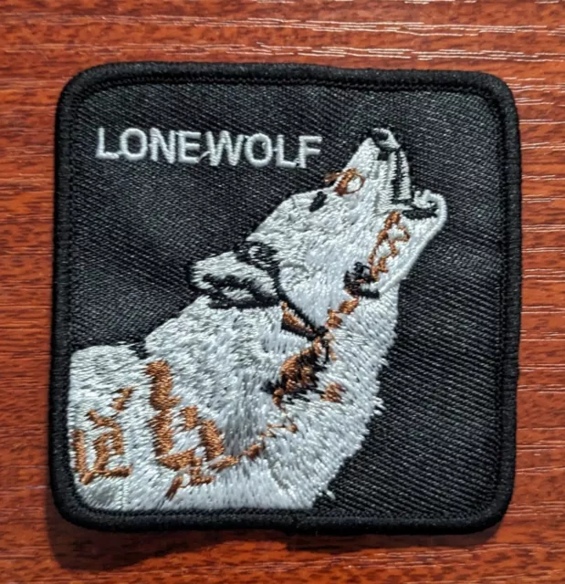 Lone Wolf Howling Trucker Hat Patch Animals Embroidered Sew On Patch 2.75x2.75"