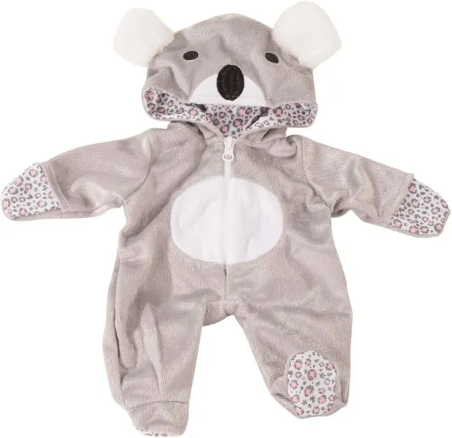 Gotz 3402915 Babypuppe/Overall Koala - Größe S - Puppenkleidung 30-33cm