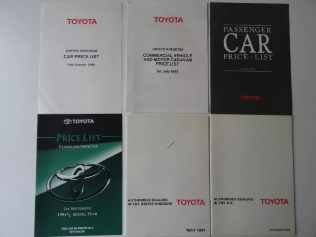 Toyota Car, Commercial Vehicle & Motor Caravan Price Lists & Authorised Dealers