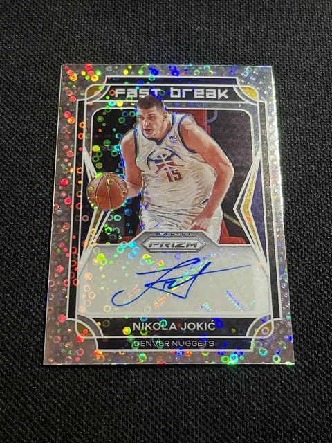 21-22 PANINI PRIZM Auto Fast Break Prizm Nikola Jokic Nuggets Mint 