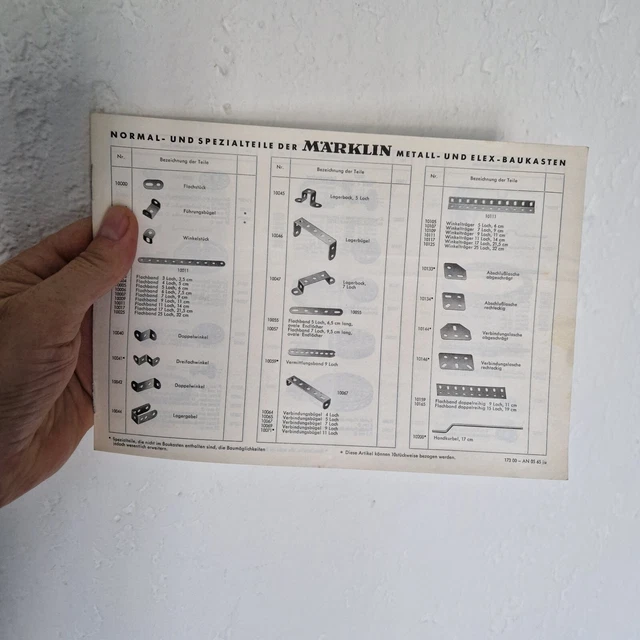 Grand Catalogue MECCANO 1961 – Pièces Détachées D'origine – Vintage France – Bon état