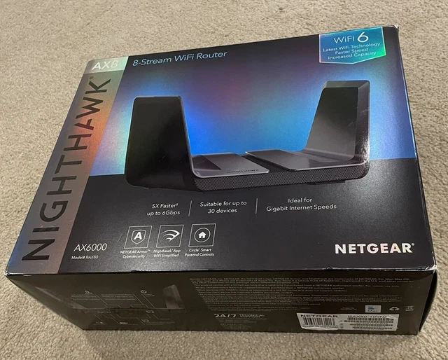 Netgear Nighthawk AX8 8-Stream AX6000 Wifi Router by NETGEAR | RAX80