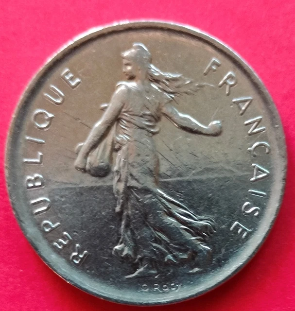 Moneta  Francia , 5 franchi  del 1971 ,  circolata