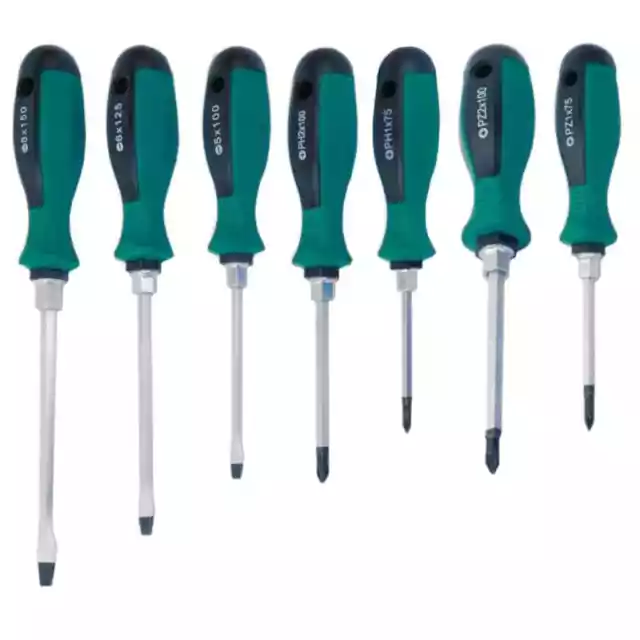 Br眉der Mannesmann Seven Piece Screwdriver Set 11115  UK NEW