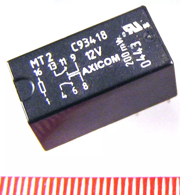 AXICOM MT2 C93418 Signal Relay DPDT 12VDC 2A Non Latching OLA1-02