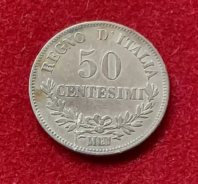 Numismatica Regno d’Italia Vittorio Emanuele II - 50 CENTESIMI 1863