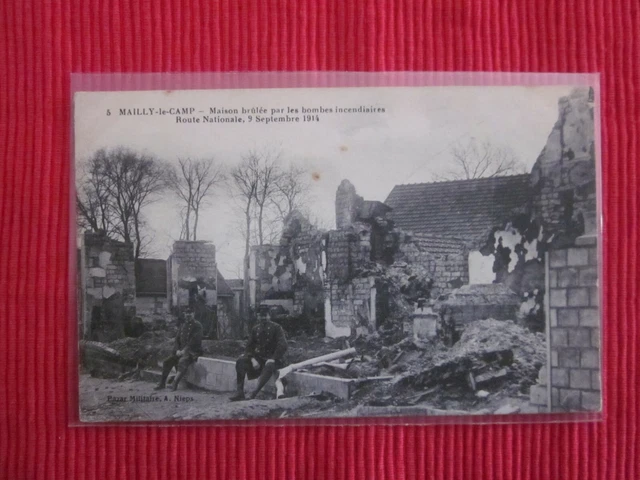 Cpa Written Camp De Mailly National Road September 9, 1914 10 Dawn