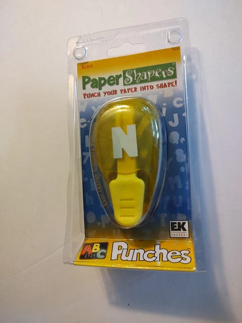 E K Success ""Paper Shapers N"" estuche superior perforado N PSM14CS letra alfabeto nuevo en caja