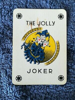 vecchia carta da gioco antica JOKER playing card POKER JOLLY CORA 
