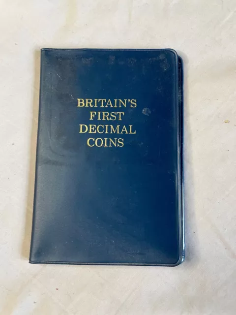 Britains First Decimal Coin Set Blue Wallet. Uncirculated, somewhat shiny.