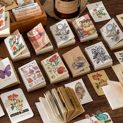 Forniture per Ufficio Scuola Etichetta GIORNALE VINTAGE carta planner & carte scrapbooking 