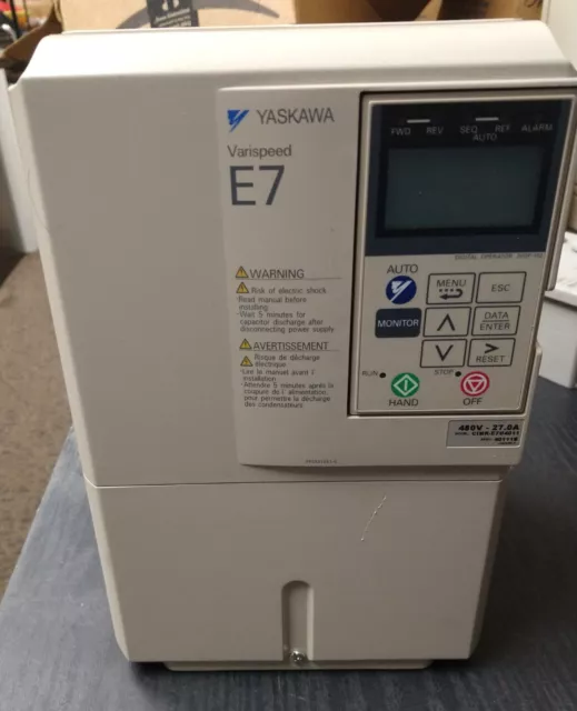 Yaskawa CIMR-E7U4011 E7 Varispeed AC Variable Speed Drive 5.8 kVA 33 Amp