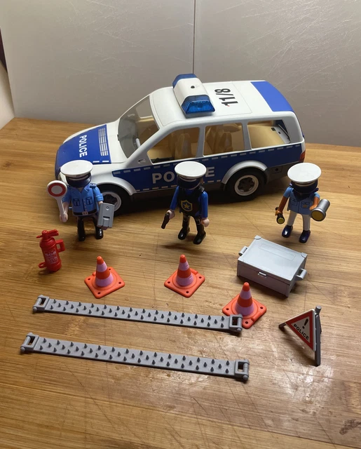 PLAYMOBIL 4260 POLICE Squad Car Flashing Lights No Sounds Used EUR 10