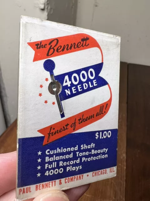 The Bennett 4000 Phonograph Needle Jukebox Needle Made In Usa Nos Sealed Vtg