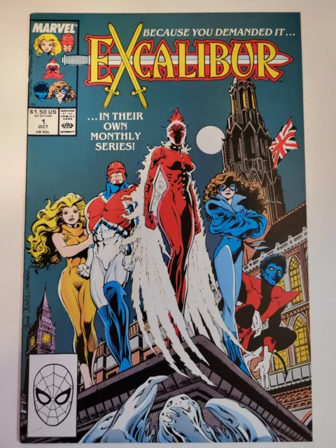 Excalibur #1 Marvel Comics 1988 Series Chris Claremont Alan Davis 9.2 Near Mint-