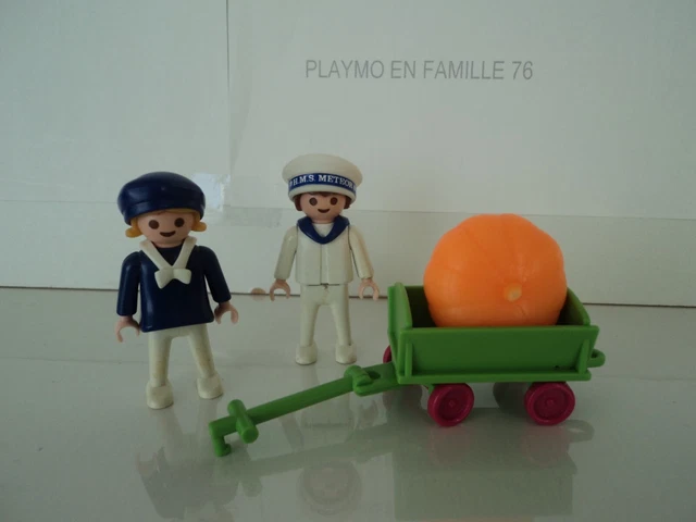 Lot Playmobil Vintage Série Rose Années 1900 - Set 5402 De 1989 - Personnages Et Accessoires