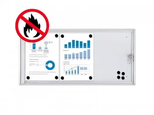 XS-Linie Schaukasten 3 x DIN A4, Baustoffklasse B1 (Brandschutz) 3