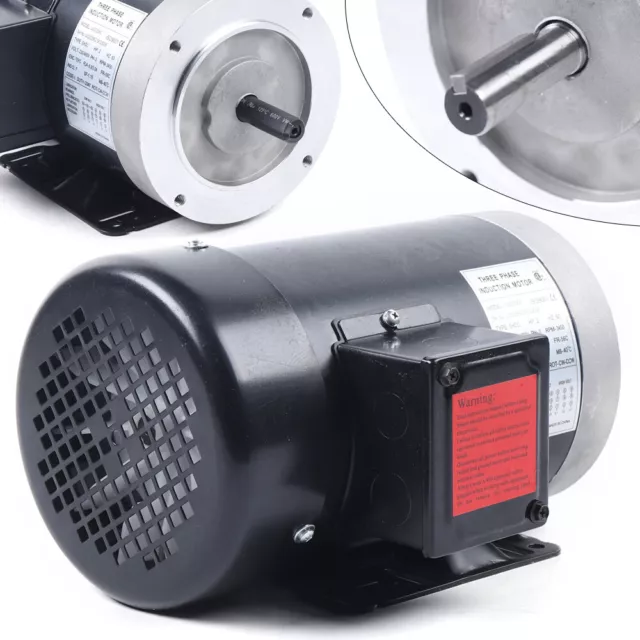 2.0HP ELECTRIC MOTOR 3 Phase 56C Frame 3600 RPM TEFC 208 230 / 460 Volt