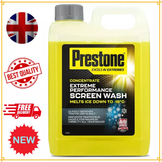 Prestone Screen Wash for Cars, Concentrate makes up to 50 Litres of S Screenwash