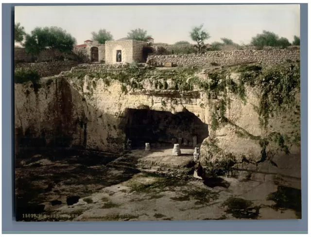 Jérusalem. Tombeaux des Rois P.Z. vintage photochromie. photochromie, vintage