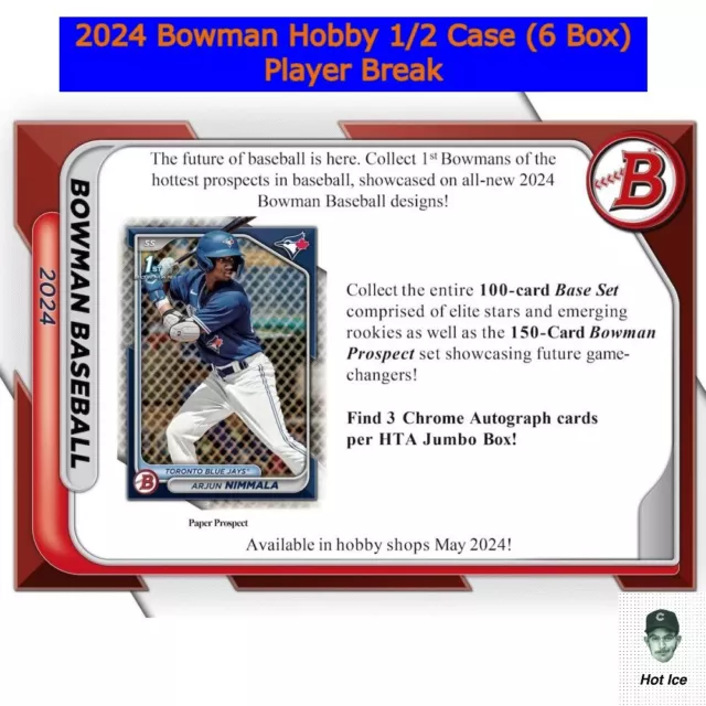 Adrian Santana Tampa Bay Rays 2024 Bowman 1/2 Case Hobby Box Player Break #3