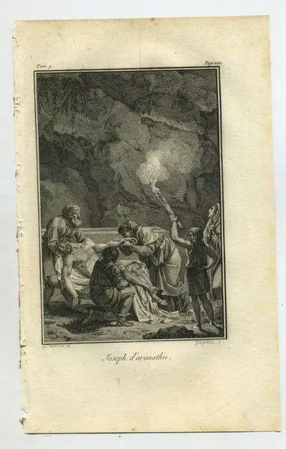 1789 Original Engraving Marillier Sainte HOLY BIBLE Christianity Гравюра Bibel