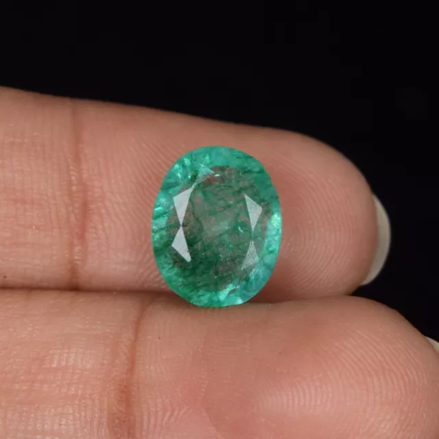 Natural Colombian Green Emerald 3.50 Ct Oval Cut GIE Certified Loose Gemstone