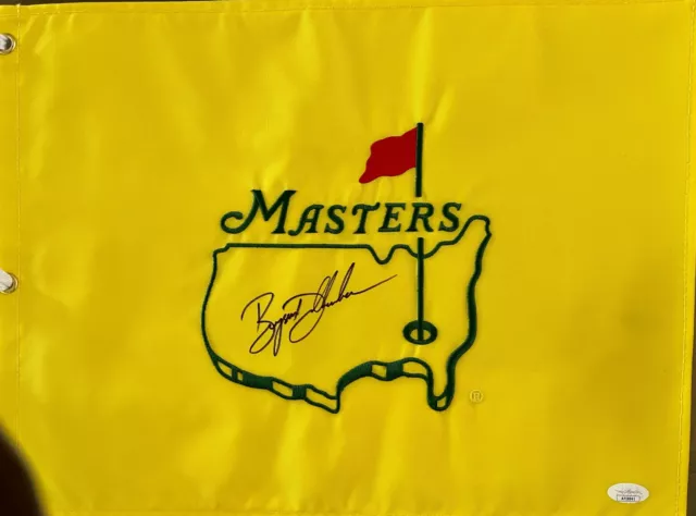 Bryson DeChambeau signed Masters Pin Flag-JSA AF18941