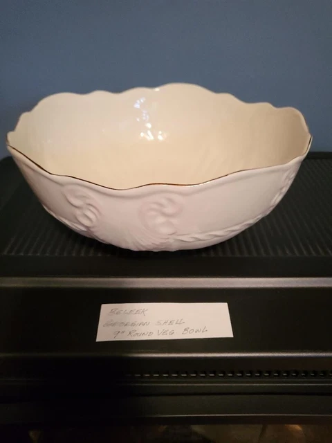 Belleek Georgian Shell 9" Round Vegetable Bowl