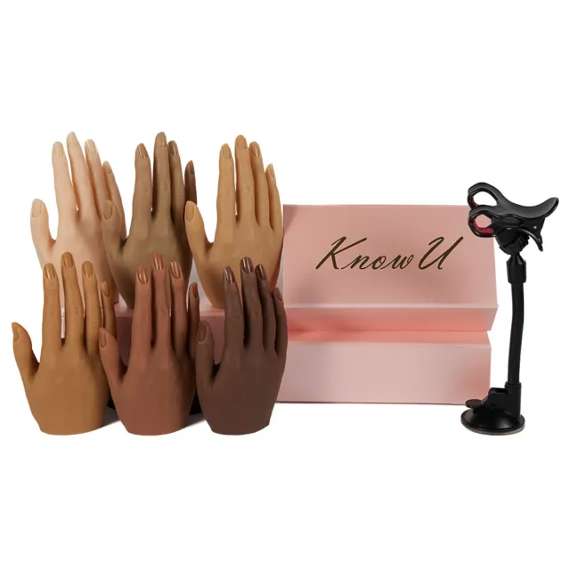 1pc Silicone Practice Hands For Nails Real Person Mold Mannequin Model Insert