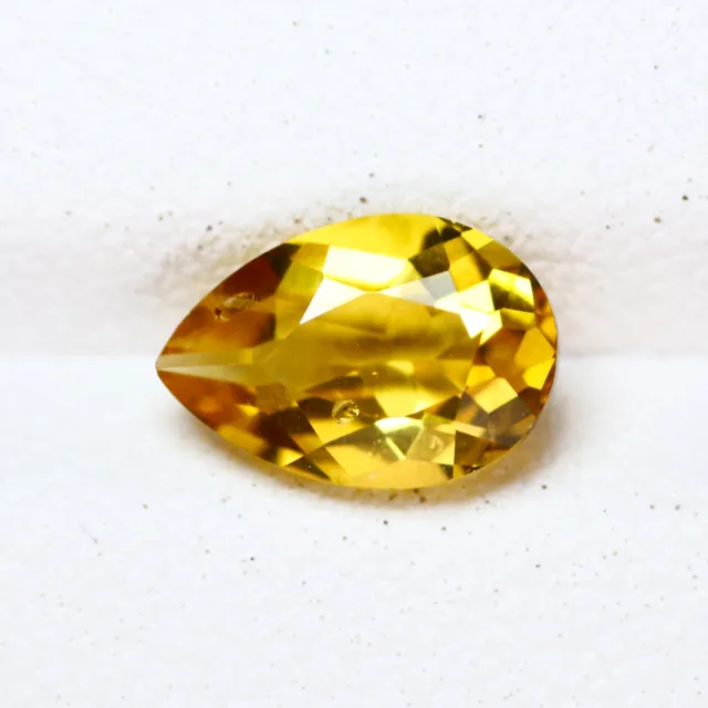 0.98 Ct Amazing Perfect Pear 8.2 x 5.6 MM Golden Yellow Brazil Natural Beryl
