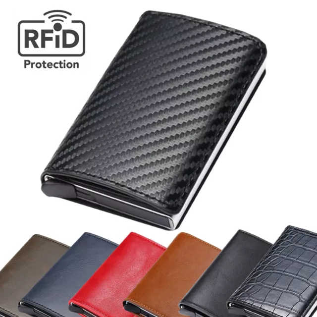 Slim Wallet Mini Geldbeutel RFID-Schutz Portemonnaie Geldbörse Karten Geldtasche