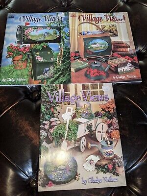 3 libros de patrones de pintura decorativa de Village Views Gladys Neilsen