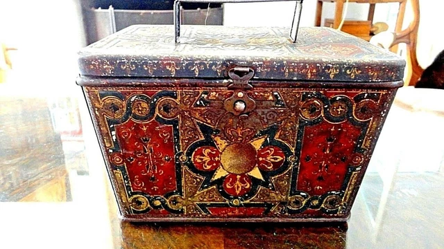 ANCIENNE BOITE À biscuits Huntley Palmers 1900 EUR 45,00 - PicClick FR