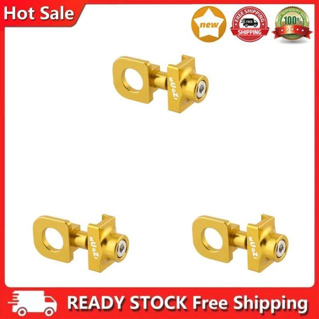 3Pcs Chain Tensioner DIY Chain Modification Press Cycling Accessories (Gold)