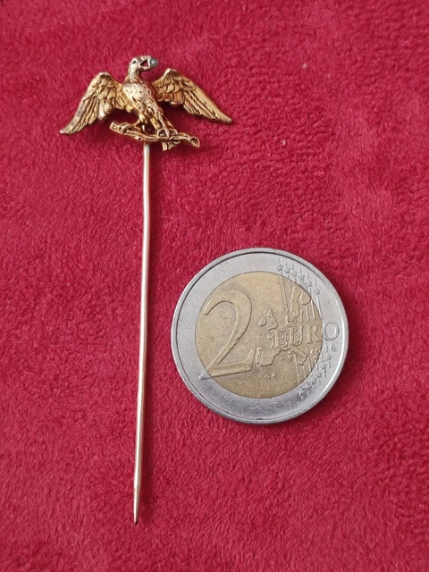 Ancienne Epingle à Cravate Notre dame de Lourdes Dorée