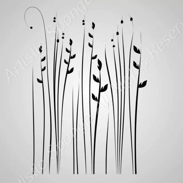 Grass Stencil A3 A4 A5 Shabby Craft Art Painting Wall Wood Furniture Flora / F39