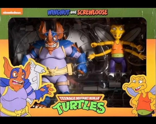 NECA TMNT Wingnut and Screwloose Teenage Mutant Ninja Turtles Figure Nickelodeon
