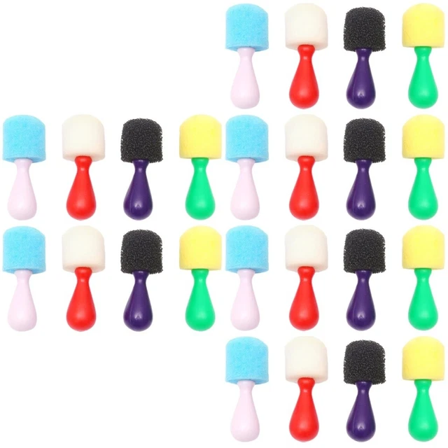 24 Pcs Schaumstoffpinsel Für Kinder Schwammbürsten Werkzeug