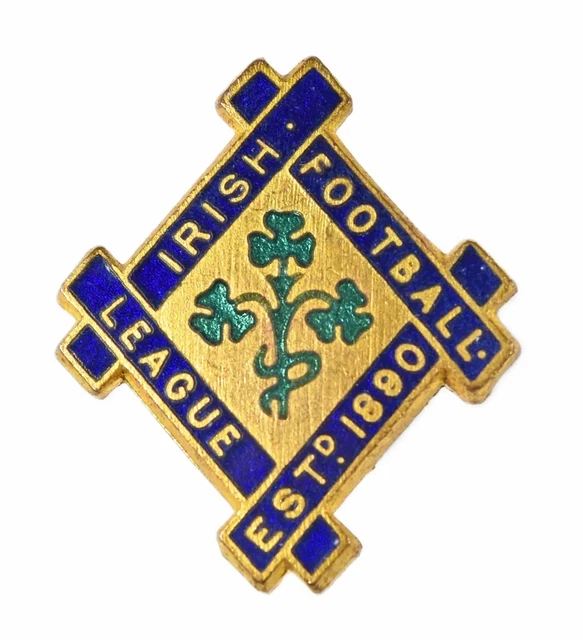 Vintage Old Ireland Irish Football League Association Enamel Badge