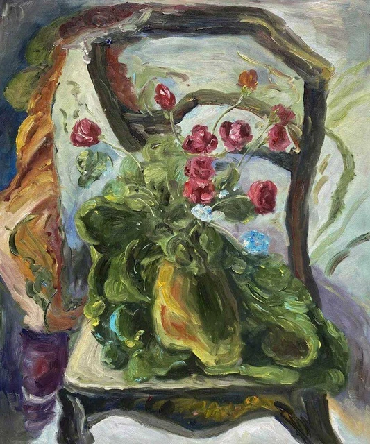 NATURE MORTE FLEURS d'apres Soutine tableau peinture huile sur toile ...