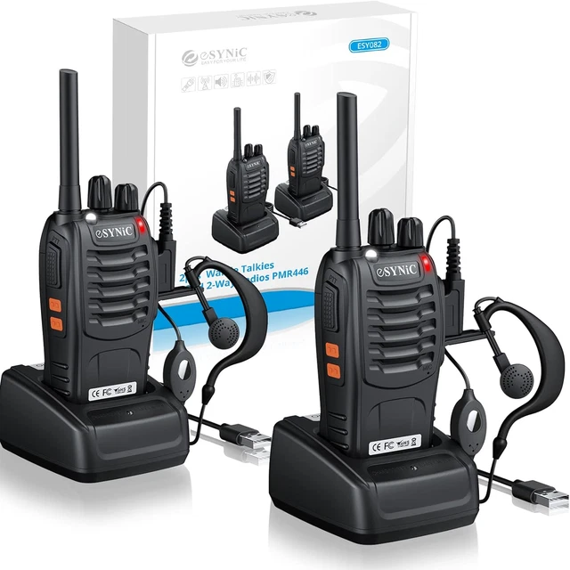 Walkie talkie ESynic Walkie Talkie 2 vie radio lungo raggio con 2 pz originale