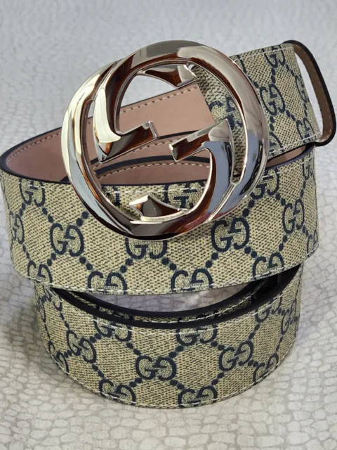 Authentic Classic Mens Gucci Monogram GG Belt Sz 34/36