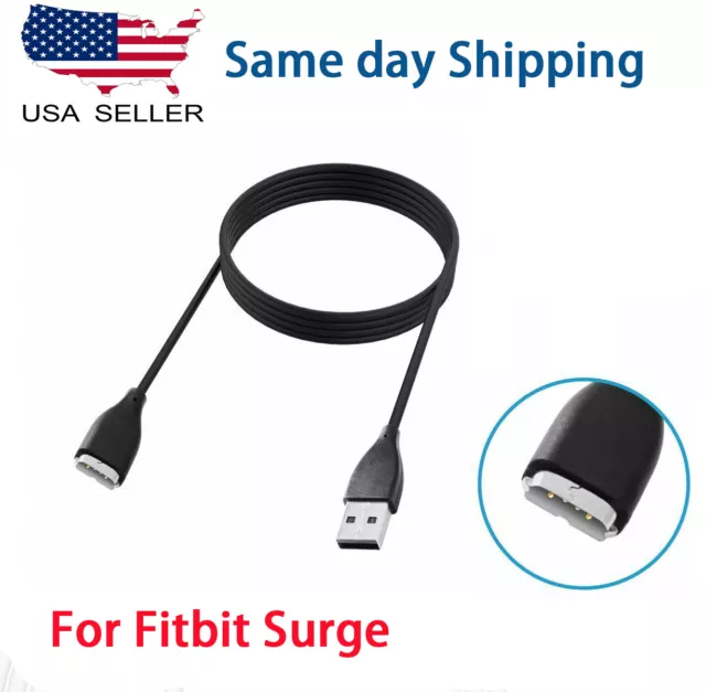 USB Charging Cable Replacement Charger Cord  for Fitbit Surge Watch Tracker 3FT