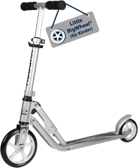 HUDORA Little BigWheel® Scooter Silber Tretroller Kickroller Roller Cityroller